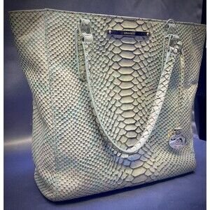 Brahmin Harrison Carryall Opal Seville Python Leather Tote Handbag FREE SHIPPING